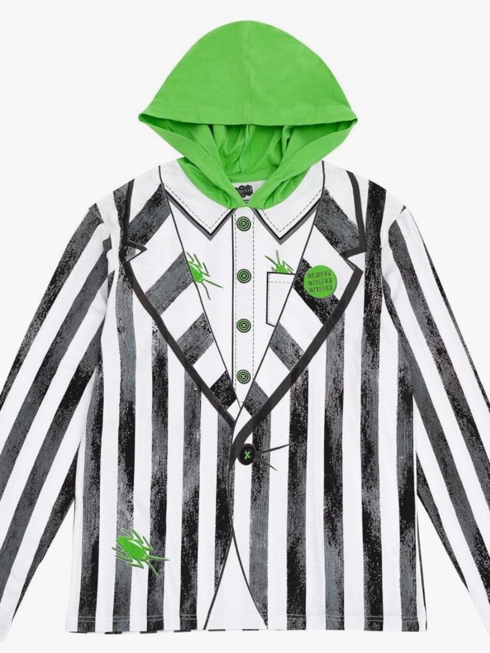 (3 for $10) Beetlejuice Hoodie Halloween Costume Adult Men’s Size Large NWT